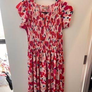 Pink ripple maxi dress
